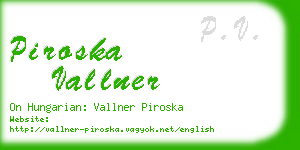 piroska vallner business card